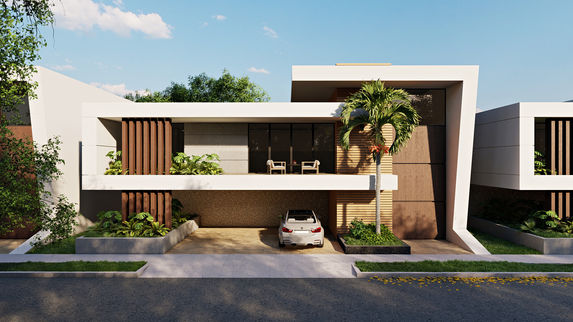 Interior lujoso de una casa campestre